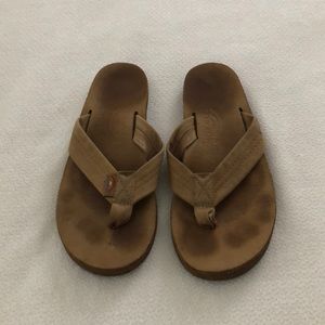 Rainbow Thick Strap Flip Flop - Tan
